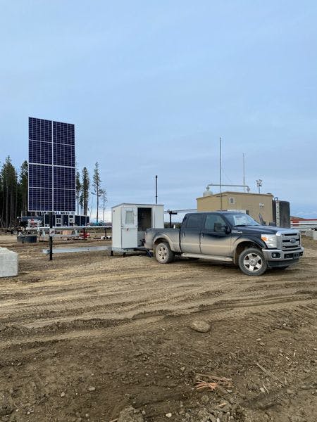 Solar Array with Truck